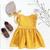 Beautiful Yellow Frock For Girls, Baby Dress Size: 0-3 years