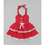 Red & White Beautiful Frock For Girls, Baby Dress Size: 0-3 years