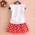 Baby Comfortable Tops & Skirt White and Red, Baby Dress Size: 0-3 years