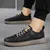New Casual Leather Vulcanized Shoes Men Good Quality Leather Sneakers, Size: 44