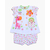 White and Multi Color Cartoon Print Cotton Baby Set For Girls, Color: Pink, Size: M, 3 image