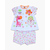 White and Multi Color Cartoon Print Cotton Baby Set For Girls, Color: Orange, Size: M, 2 image