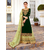 Soft Georgette Semi-Stitched Embroidery Long Party Wear Anarkali Sharara Dress- Green, 2 image