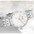CURREN 9046 Silver Stainless Steel Analog Watch For Women - White & Silver, 3 image