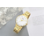 CURREN 9046 Golden Stainless Steel Analog Watch For Women - White & Golden, 4 image