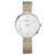 CURREN 9020 Silver And Golden Two-Tone Mesh Stainless Steel Analog Watch For Women - White & Golden, 3 image
