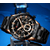CURREN 8355 Black Stainless Steel Chronograph Watch For Men - Rose Gold & Black, 4 image