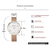 CURREN 9020 RoseGold Mesh Stainless Steel Analog Watch For Women - White & Rose Gold, 2 image