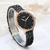 CURREN 9046 Black Stainless Steel Analog Watch For Women - RoseGold & Black, 3 image
