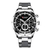 CURREN 8355 Silver Stainless Steel Chronograph Watch For Men - Black & Silver