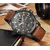 CURREN 8250 Leather Chronograph Watch for Men - Black and Red, 2 image