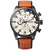 CURREN 8250 Leather Chronograph Watch for Men - Black and Red, 4 image