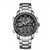 NAVIFORCE NF9190 Silver Stainless Steel Dual Time Watch For Men - Black & Silver
