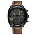 CURREN 8324 Chocolate PU Leather Chronograph Watch For Men - Black & Chocolate