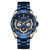 NAVIFORCE NF9185 Royal Blue Stainless Steel Chronograph Watch For Men - RoseGold & Royal Blue