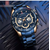 NAVIFORCE NF9185 Royal Blue Stainless Steel Chronograph Watch For Men - RoseGold & Royal Blue, 4 image