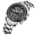 NAVIFORCE NF9190 Silver Stainless Steel Dual Time Watch For Men - Black & Silver, 3 image