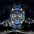 NAVIFORCE NF9185 Royal Blue Stainless Steel Chronograph Watch For Men - RoseGold & Royal Blue, 5 image