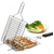 Strong and Durable Variety Types BBQ Grill Machine Stainless Steel Handle Type Fish Basket Holder Wooden Handle Rack Grilled Clip Net BBQ Helper, 3 image