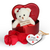 Heart-Shaped Red Box with Teddy and Roses Valentine Day Best Love Gift for Girlfriend -Multi-Color, 3 image