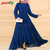Turkish Stylesh Waist Belt Borka Gown (Blue), Size: 42
