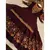 Womens Stitched Regular-fit China Linen Maroon Embroidery Work Two-Piece Long Sarara Dress, Size: L, 2 image
