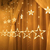 Star Curtain LED Light 12pcs Set Golden, 4 image