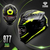 YOHE 977 Full Face HRT Helmet, Color: Lime Green, Size: L, 3 image