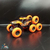 Lateral Dancing Rechargeable Big Size 360 Degree Rotating 8 Wheel Remote Control Stunt Car (Orange), 10 image