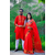 Couple Saree and Panjabi Red, Size: 42