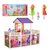 Fashion Villa Barbie Doll House Two Story Doll house with 3 Dolls & Furniture