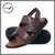 Original Leather Sandal Shoe For Men - CRM 118, Color: Brown, Size: 44
