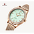 NAVIFORCE NF5028 Rose Gold Mesh Stainless Steel Analog Watch For Women - Green & Rose Gold, 2 image