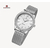 NAVIFORCE NF5028 Silver Mesh Stainless Steel Analog Watch For Women - White & Silver, 2 image