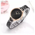 CURREN 9015 Black Stainless Steel Watch For Women - RoseGold & Black, 3 image