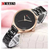 CURREN 9015 Black Stainless Steel Watch For Women - RoseGold & Black, 4 image