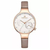 NAVIFORCE NF5001 Brown PU Leather Sub-Dial Chronograph Watch For Women - Brown & RoseGold