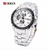 CURREN 8083 Silver Stainless Steel Chronograph Watch For Men - White, 2 image