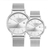 NAVIFORCE NF3008 Silver Mesh Stainless Steel Analog Watch For Couple - White & Silver
