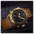 NAVIFORCE NF9144 Brown PU Leather Dual Time Wrist Watch For Men - Brown & Golden, 5 image