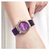NAVIFORCE NF5005 Purple Mesh Stainless Steel Analog Watch For Women - RoseGold & Purple, 4 image