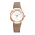 NAVIFORCE NF5004 RoseGold Mesh Stainless Steel Analog Watch For Women - White & RoseGold