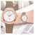 NAVIFORCE NF5004 RoseGold Mesh Stainless Steel Analog Watch For Women - White & RoseGold, 2 image