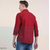 Trendy Red Long Sleeve Casual Shirt, 2 image