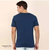 Cotton Short Sleeve T-Shirt For Men - Dark Blue, 2 image