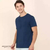 Cotton Short Sleeve T-Shirt For Men - Dark Blue, 3 image
