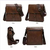 Fashion Leather Messenger Crossbody Shoulder Business Bag, 2 image
