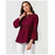 Party Flared Sleeve Solid Women Maroon Tops