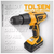 TOLSEN Industrial LI-ION Cordless Drill w/ 2 Battery, Hard Case & 13pcs Accessories (14.4V) GS & TUV Approved 79016, 3 image